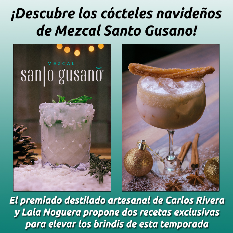 ¡Descubre los cócteles navideños de Mezcal Santo Gusano!